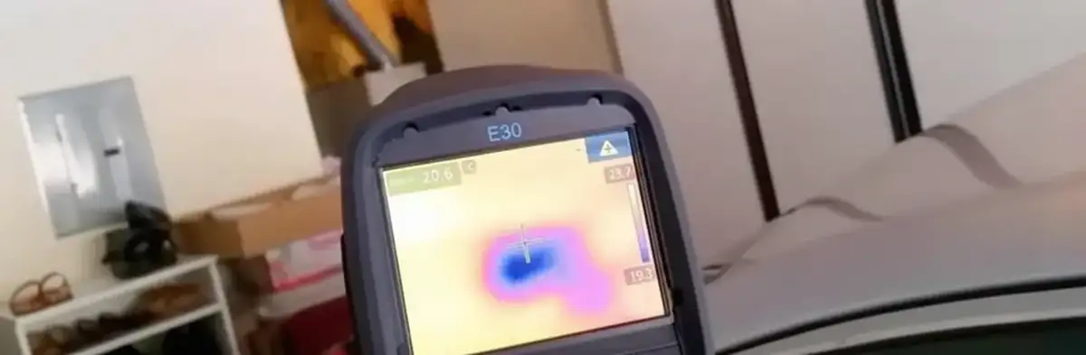 mold inspection using thermal imaging technology to detect moisture and hidden mold in a home in Seattle, WA